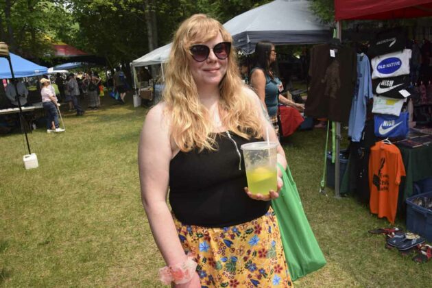 Hannah knows it just isn’t a powwow without a glass of lemonade.