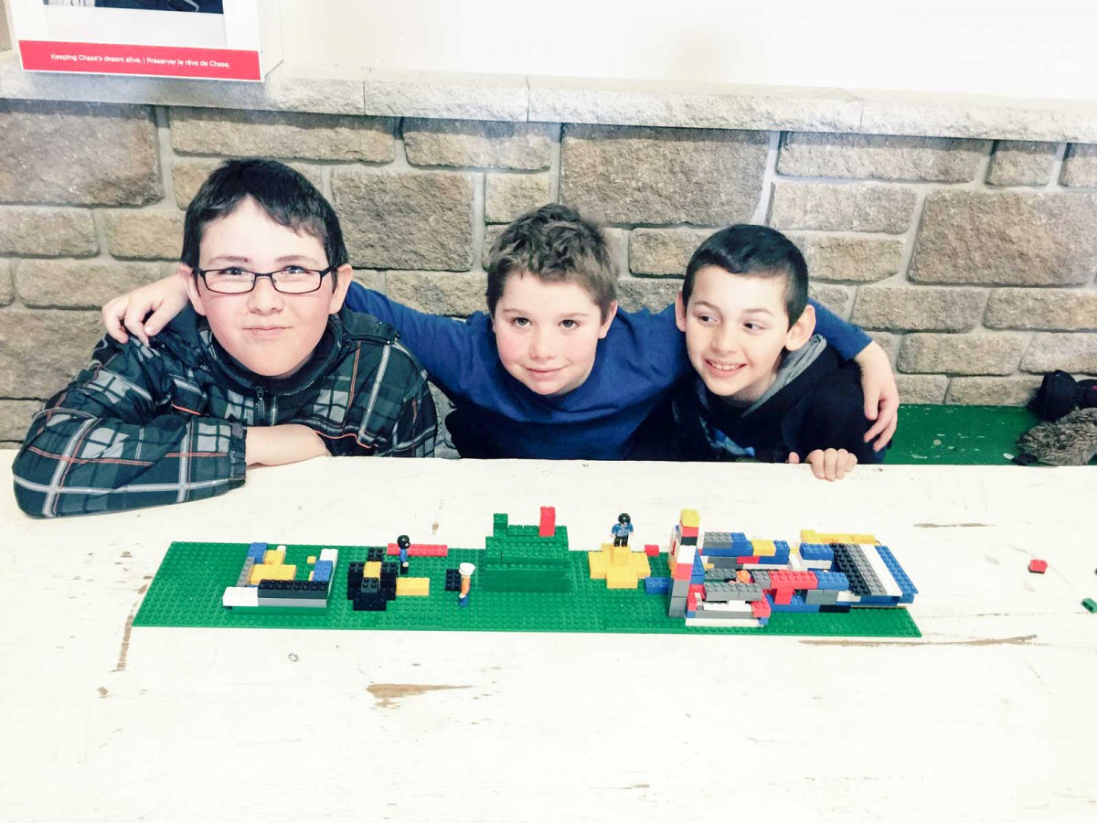 Building leprechaun houses on St. Patrick’s Day.