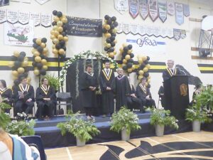 Ben Willis receiving his diploma.