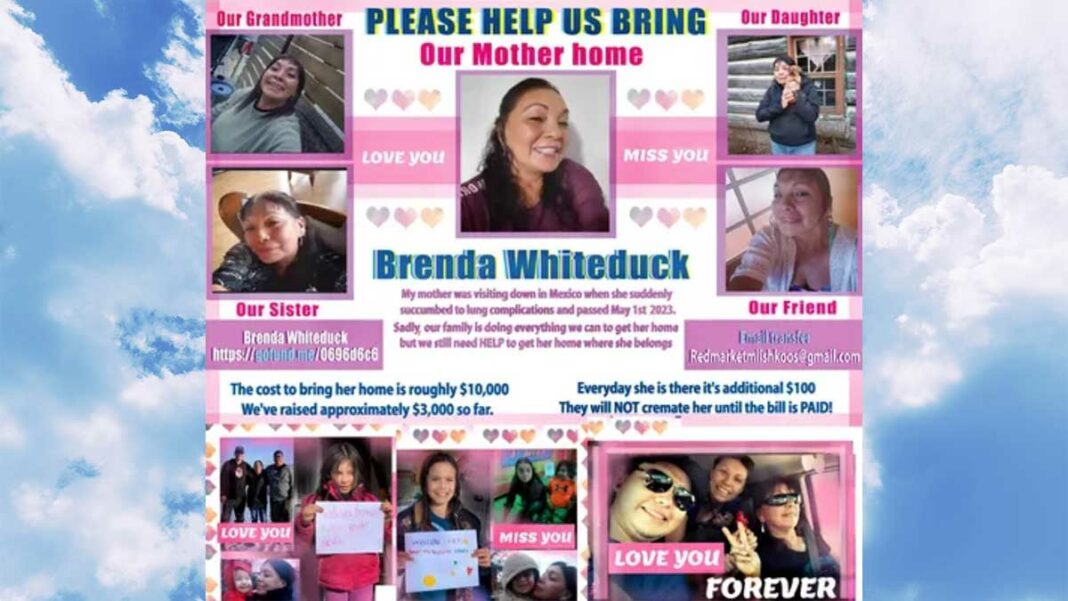 Photo courtesy of www.gofundme.com/f/brenda-whiteduck