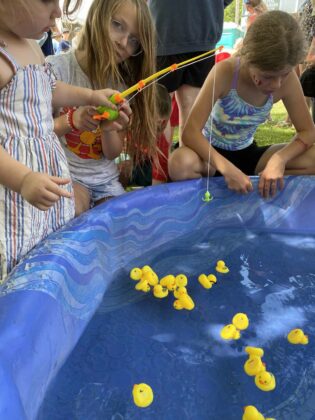 Fishing for ducks at the Canada Day kids’ festival in Gore Bay. photo by Alexandra Wilson-Zegil