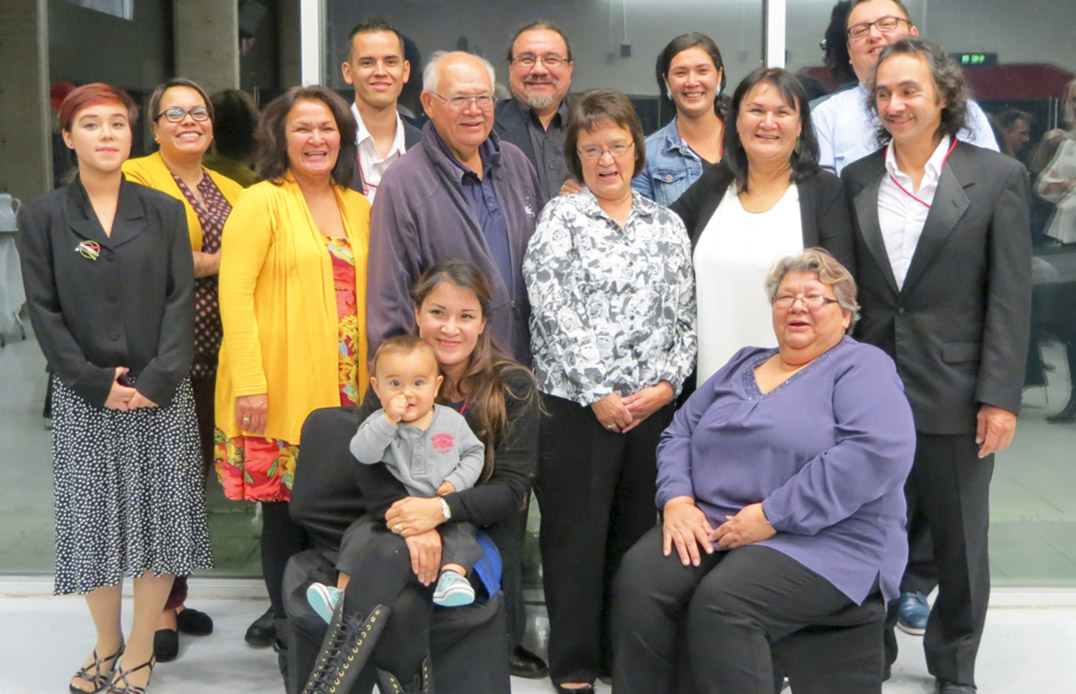 Friends and family gather for a photo following Dr. Shirley Cheechoo’s induction as Chancellor of Brock University.