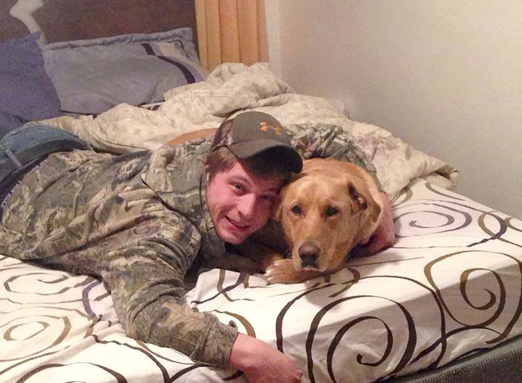 Cody MacKenzie and his dog Duke, who succumbed to  blastomycosis earlier this month.