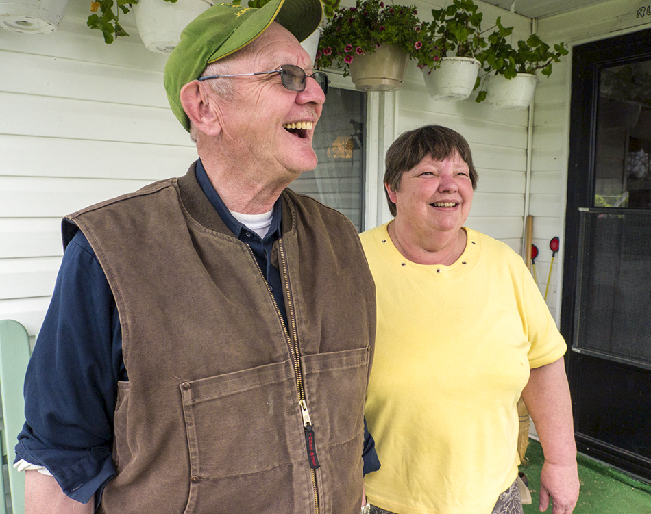 Cathie and Morley Runnalls at their farmhouse in Evansville where they run Manitoulin’s only egg-grading facility certified by the Canada Food Inspection Agency (CFIA). Married in 1975, the  Runnalls have “always” had laying hens to supply locals and visitors with farm-fresh eggs. Now, the CFIA certification means their eggs can be enjoyed all over the Island and beyond.