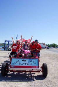 The ‘Gore Bay Bluffers’ set out on the Heart and Stroke Big Bike.