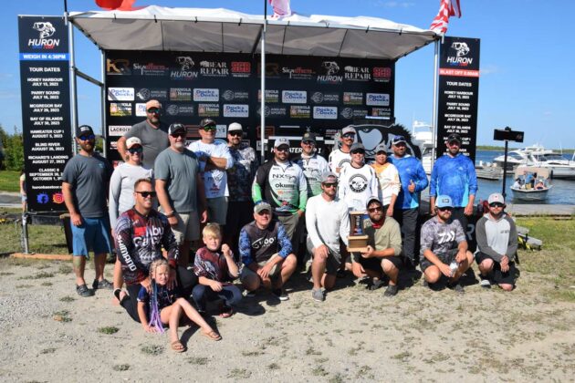 Fishers of the very first Haweater Cup BassTournament gather for a photo. See next week’s paper for the results of this new event. photos by Michael Erskine