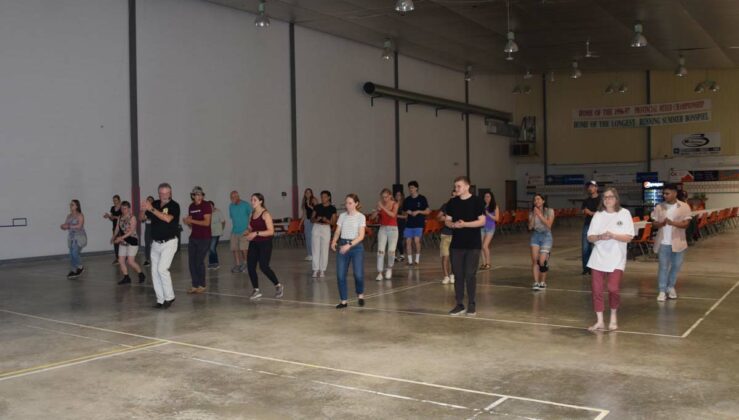 A line dancing class at the NEMI Recreation Centre.