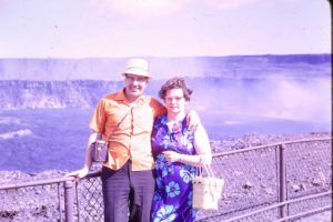 An avid traveller, Humphrey Beaudin is pictured here with his first wife Betty during one of their travels to the Grand Canyon.