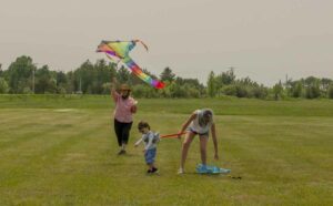 Kids and kites were well-tethered during the festival. photo by Isobel Harry