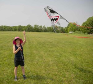 Kids and adults of all ages took part in the third annual kite festival on June 4 at the Western Manitoulin Community Garden.photo by Isobel Harry