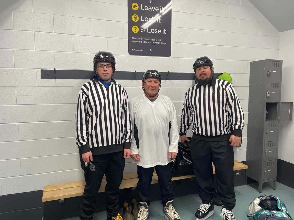 Substitute Officials were called in as well due to a Referee shortage. Jeffrey Panamick, Jimmy Panamick and Justin Sweeney helped make hockey happen for the kids.