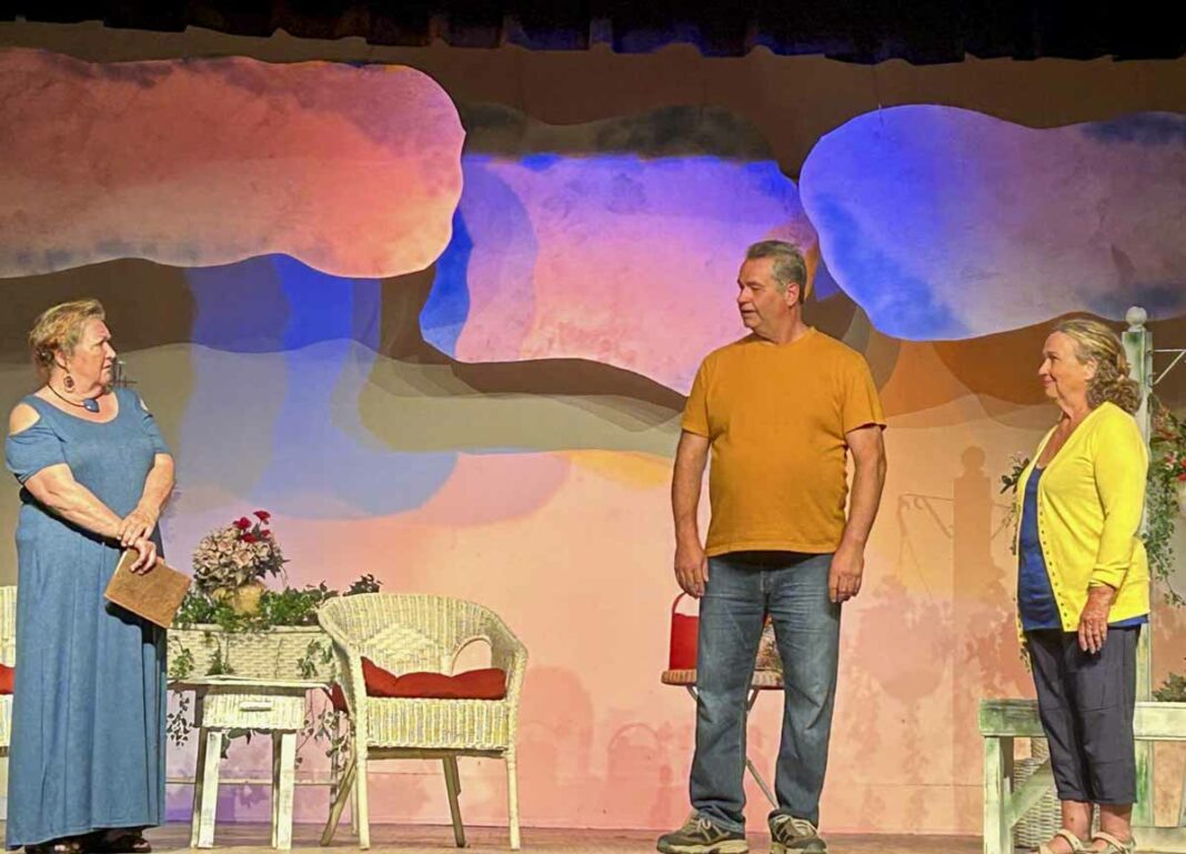 Stars of Gore Bay Summer Theatre’s production of ‘Lunenburg’ are, from left, Shannon McMullan, Ray Landry and Helen Landry. photo by Andrea Emmerton