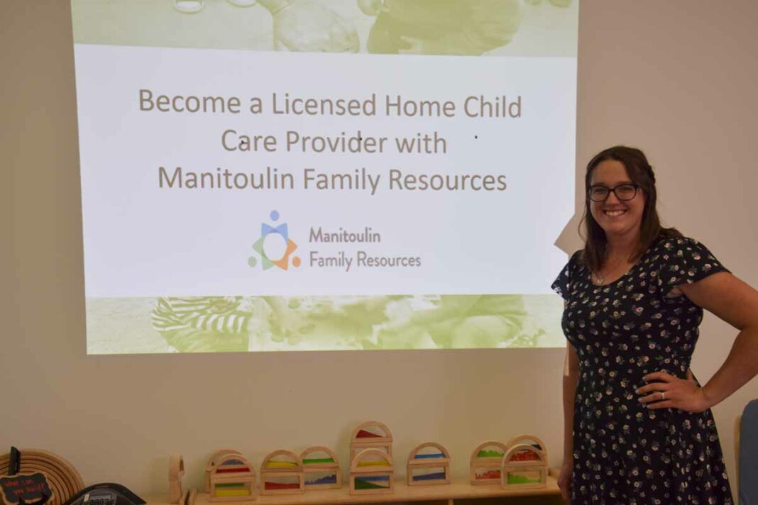 Home Daycare Supervisor Patricia Hurst takes participants through the process of becoming a licenced home daycare provider. photo by Michael Erskine