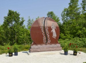 The monument is one of two that will memorialize those torn away far too soon. photo by Michael Erskine