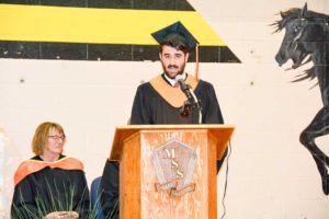 Valedictorian Max Chapman brought his inspiring words to his fellow graduates.