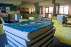 MSS-renos-13-books-in-library-back-to-school-stock-photo