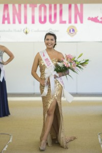 Miss Manitowabi doing her first walk as Miss Manitoulin 2015