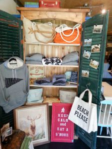 Some of the great items on offer at Mudge Bay Mercantile, including unique prints by Kendra Edwards Design.