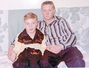 Seventeen-year-old Norman with his brother Russell, 12, in 1959