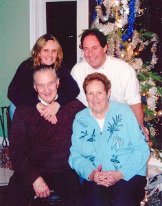 Bill and Jean with Debby and Danny at Danny's house in  Little Current, 2011.