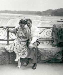 Honeymoon in Niagara Falls in 1957.