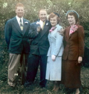 Marvin and Rhea Woods on their wedding day, September 13, 1950.