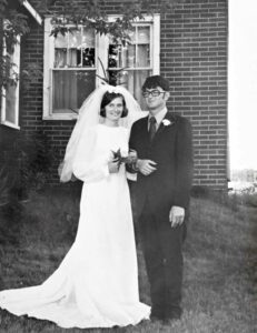 The couple on their wedding day in 1971.