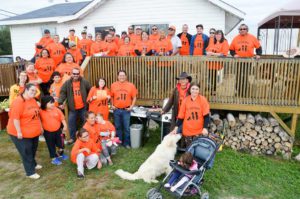 Community members in Sheguiandah held an elders’ gathering for Orange Shirt Day. photo by Michael Erskine