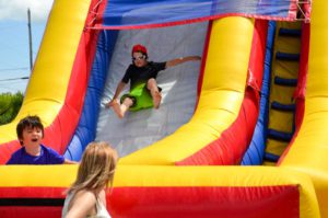 The new addition of bouncy castles were a Summerfest hit.