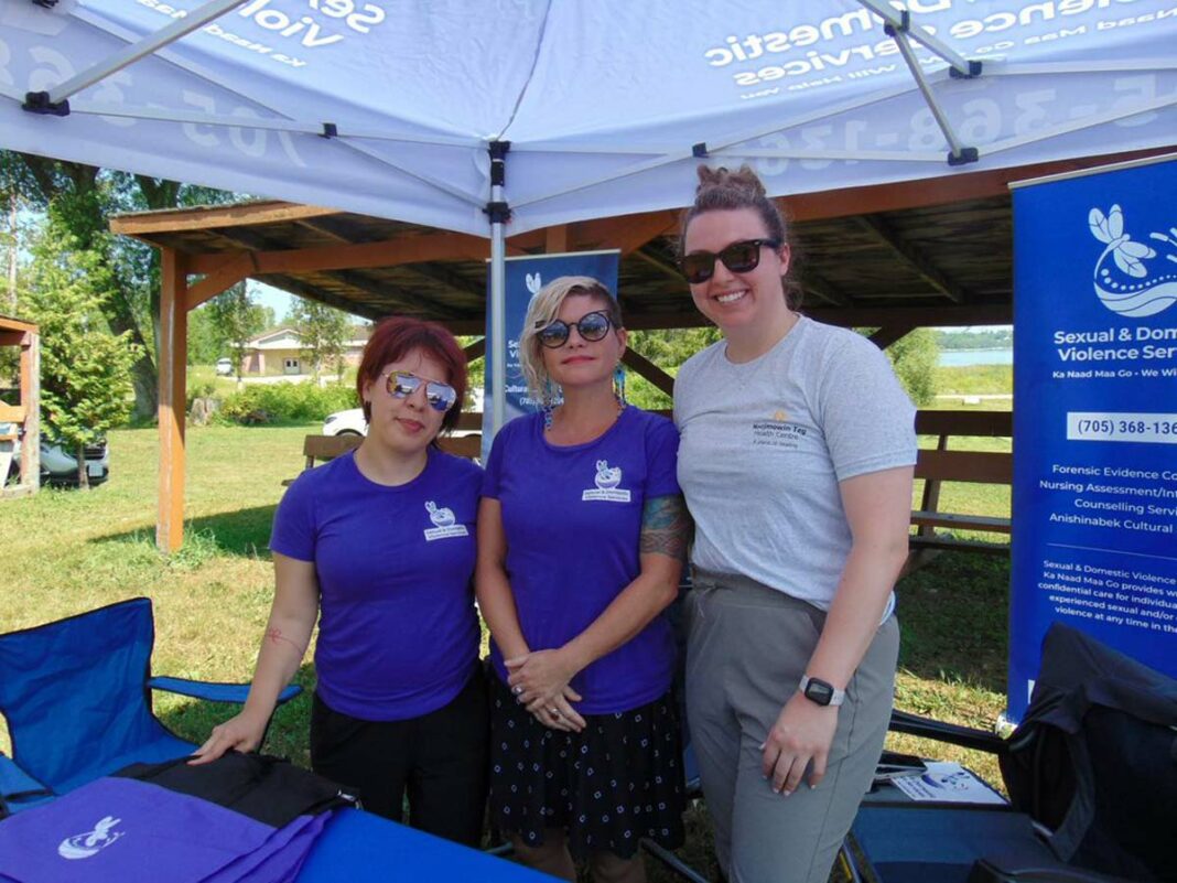 Cultural Support Provider Lisa Still, Counselor Navigator Lisa Irwin and Registered Nurse Lauren Booth were on hand to provide guidance and education. photo by Margery Frisch