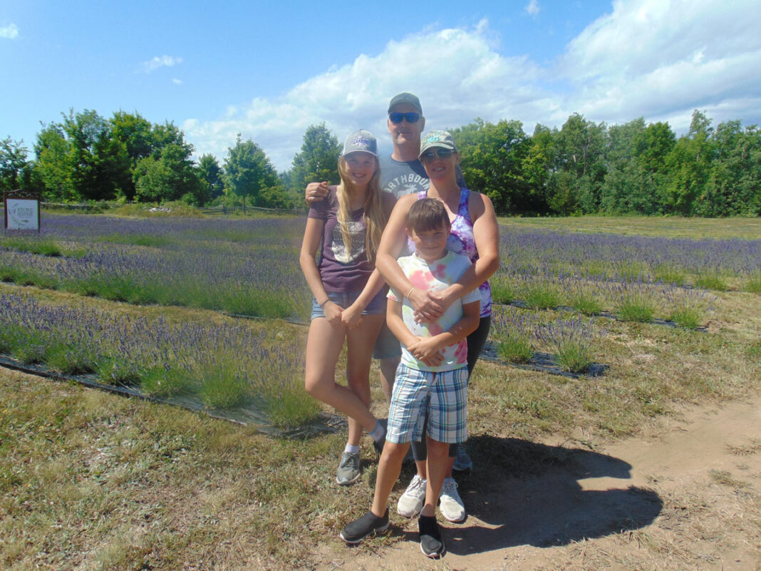 Randy, Devon, Morgan and Mason Dedman are Manitoulin’s newest lavender farmers.