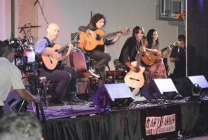 The Quarintine Quartet brought Latin-style music from New York. photo by Michael Erskine