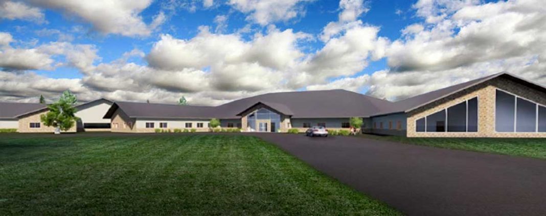 The artist’s rendering of the future Wiikwemkoong Elders’ Home depicts a modern facility with close ties to the rest of the community.