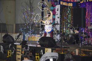 Hoop dancer Becky Beaudry wowed the crowd.