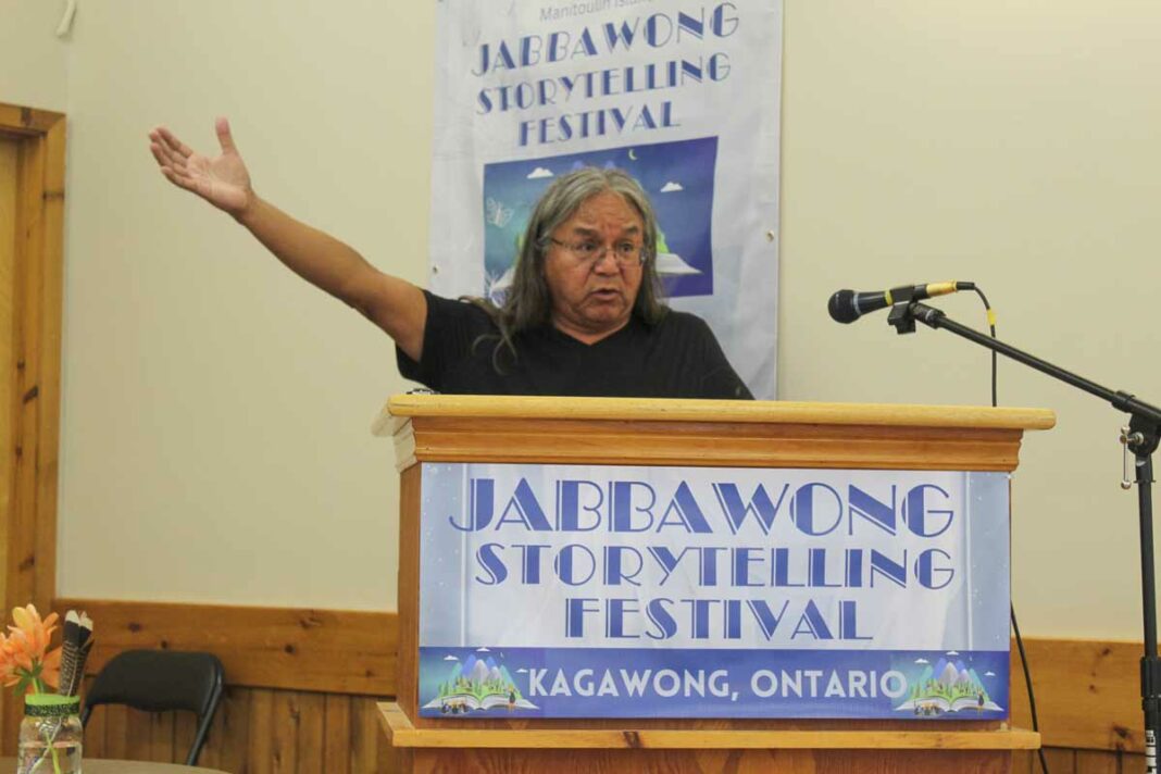 Mark Seabrook an author, artist and storyteller was one of the featured speakers. photo by Tom Sasvari