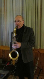 Musician Jim Smith entertained a packed Park Centre at the wine and cheese party held last Friday evening, as part of the Kagawong Winter Fest celebrations.