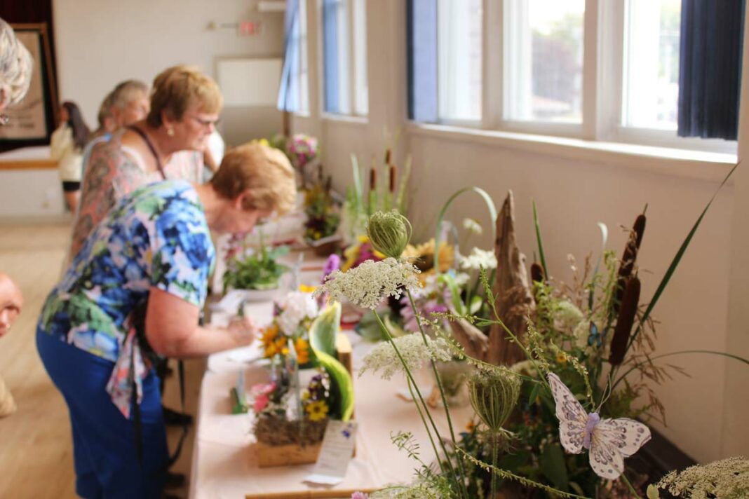 Visitors to the annual Campbell Horticultural Society flower show and tea, had over 100 flowers and arrangements to view.