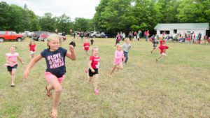 Smiles and determination were seen on the faces of the many kids who took part in races, and other games held as part of the annual Ice Lake picnic on Canada Day.