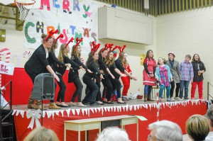 In photo is one of the groups that performed at the Charles C. McLean Public School annual Christmas concert. Each class at the school took part in the concert, which was held in front of a packed gym at the school last week.   