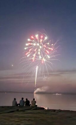 Providence Bay was the place in the area to view fireworks on Canada Day. photo by Scott McGregor