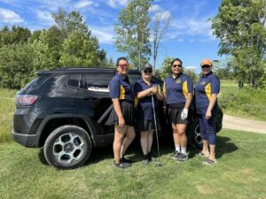 One of the ladies division teams that took part in the Kina Gbezhgomi Child and Family Services first annual Chip in Fore Kids charity golf tournament.