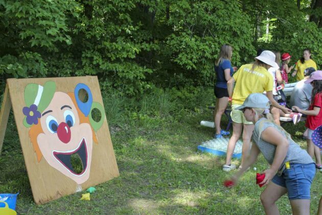 There were all kinds of games for youngsters of all age to take part in, including the bean bag toss.