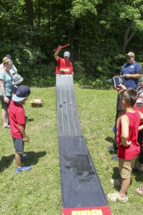 The Hot Wheels races were one of the many popular games and activities that youngsters enjoyed during the weekend.