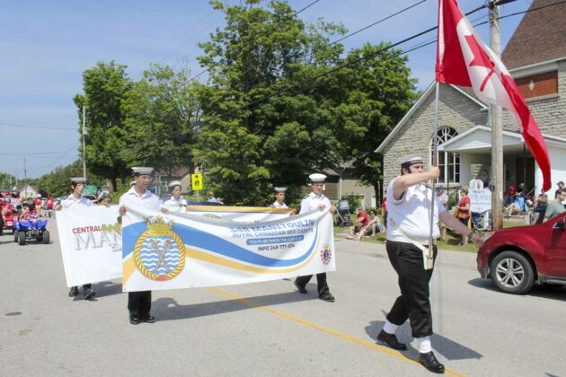 The Manitoulin Sea Cadets were one of the many groups, organizations and individuals who took part in the parade.