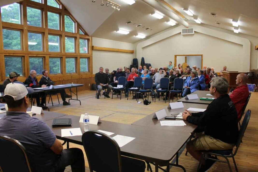 Members of Manitoulin municipalities and First Nations meet in Kagawong to discuss waste management solutions.