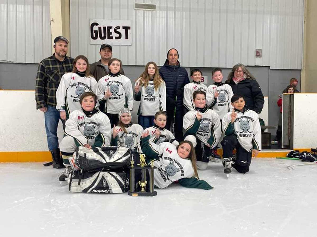 The Manitowaning Wolves won the U11 division championship of the Manitoulin Minor Hockey Association.