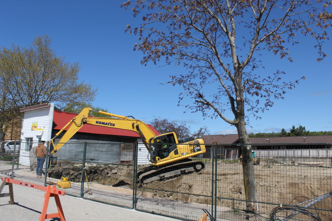 Work began on the current vacant space on the former Robinson Supply Building property on Meredith Street in Gore Bay, last week. Manitoulin Transport purchased the former building in 2019 and tore it down. Construction on the new building which will include commercial space and apartments will begin in earnest this week and is expected to be completed by June, 2024.