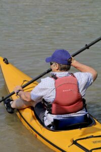 One of the record turnout of paddlers who took part in the Meldrum Bay Poker Paddle event. photo by Paul McAllister