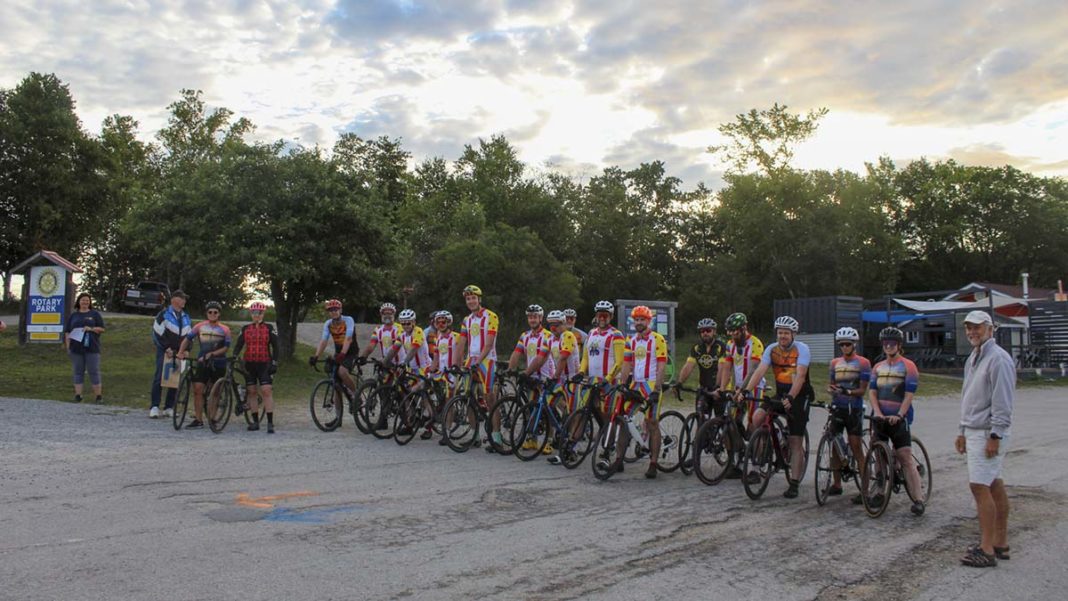 Participants from the 2022 Bay to Bay bicycle ride.