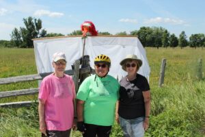 The Tour de Barrie Island included Carolyn Lane-Rock, centre, who was joined by her sister Gloria Tuck  and Grace Turner.